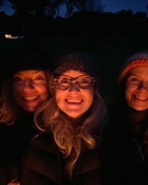 Jacqueline Brennan Instagram - “Come to dinner” she said! “Maybe we’ll sit by the fire” she said!  #workforyourdinner #thatsabloodybigfire #elranchokate