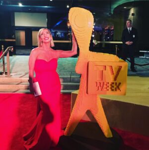 Jacqueline Brennan Instagram - Whooooo hoooooo!!! Way too much fun at the Logies. Thankyou for your beautiful messages. ❤️❤️❤️ Thank you to @ellezeitounedesigns for my gorgeous dress #tvweeklogies2019