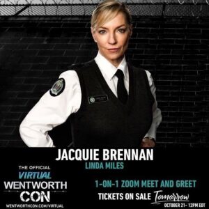 Jacqueline Brennan Instagram - My first Wentworth Con! Who’s up for a chat? #brightandearlyaussietime  #justalattethanks #wentworth #wentworth_con