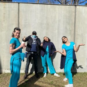 Jacqueline Brennan Instagram - Name the band! #tealtuesday @louloumig @s.t.i.r.14 @dmfdaz (DOP extraordinaire) #vivienneawosoga @wentworthonfoxtel