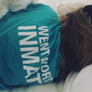 Jacqueline Brennan Instagram - When your daughter borrows your production t-shirt and you slot her! Mwah hahahahaha! #benicetoyourmama #tealtuesday #wentworth