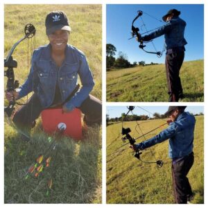Jacqueline Moore Instagram - Archery training.
