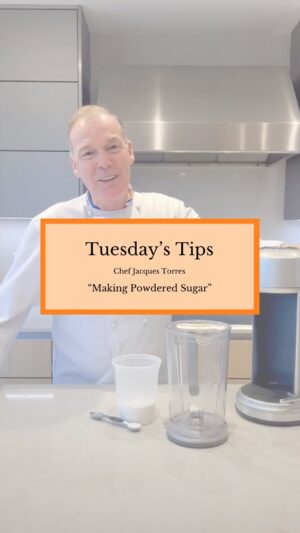 Jacques Torres Instagram - This Tuesday, Chef Jacques Torres unveils a baking secret in our latest edition of Tuesday’s Tips. 🙌🤩Discover his genius substitute for powdered sugar when it’s not readily available! Have you come across this baking hack before? Share your thoughts in the comments below!
