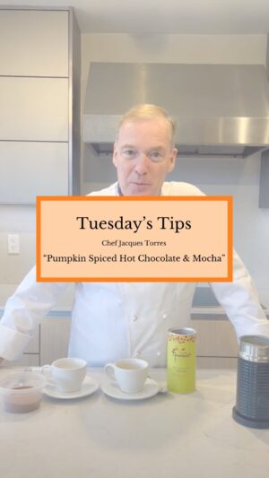 Jacques Torres Instagram - This week, Jacques Torres is adding a touch of warmth and flavor to your favorite winter drinks! Watch as he expertly crafts a delightful spiced hot chocolate or mocha. Indulge in these perfect beverages designed to keep you cozy and satisfied throughout the chilly winter season!