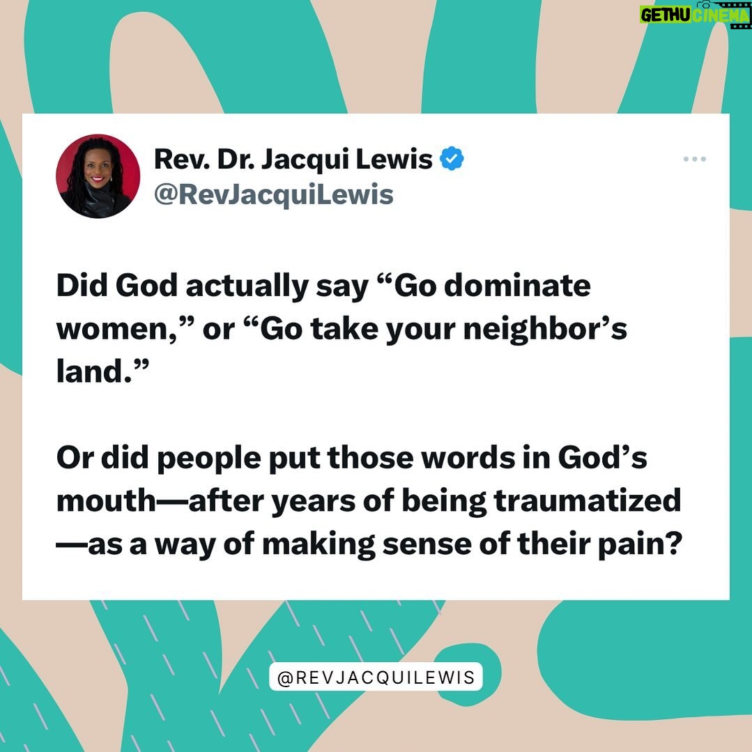 Jacqui Lewis - 608 Likes - I think the latter.
Hurt people hurt people. We have to stop the chain of violence and domination and hatred that begets more violence and domination and hatred. God is Love. Period. Where is the love?
#GodIsLove #EndHate #FierceLove #RevDrJacquiLewis #LovePeriod #ProgressiveChristianity