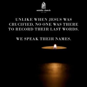 Jacqui Lewis Instagram - Reflecting on the life of Jesus—a Palestinian Jew—slain by the empire, we’re reminded of countless individuals whose lives have been cut short by oppressive laws and the insidious grip of power and hate.

Trans rights face unprecedented assaults in our nation’s corridors of power. Policies and bills wielded by those in authority aim to obliterate our siblings’ narratives, stripping them of rights, healthcare, and bodily autonomy.

In mourning Jesus, we mourn not only him but for ALL who are holy, sacred, and deeply cherished.

While extensive records recount Jesus’ journey, the same comprehensive documentation doesn’t exist for these women. Out of 45 reports thus far unearthed (source: tdor.translivesmatter.info/reports), with an additional 7 acknowledged by the Human Rights Campaign, today we honor these 7 women.

7 women—sisters, mothers, daughters, lovers, friends, and pioneers—cherished by their kin and communities. Today, we lift you in remembrance. We breathe life into your names and stories. We affirm your significance, vowing never to forget.

Join us in a moment of silence. Speak their names and those before them. Share their faces. As long as the trans community is under attack, we will stand up and fight back. Check out our story to see how you can participate with us today.