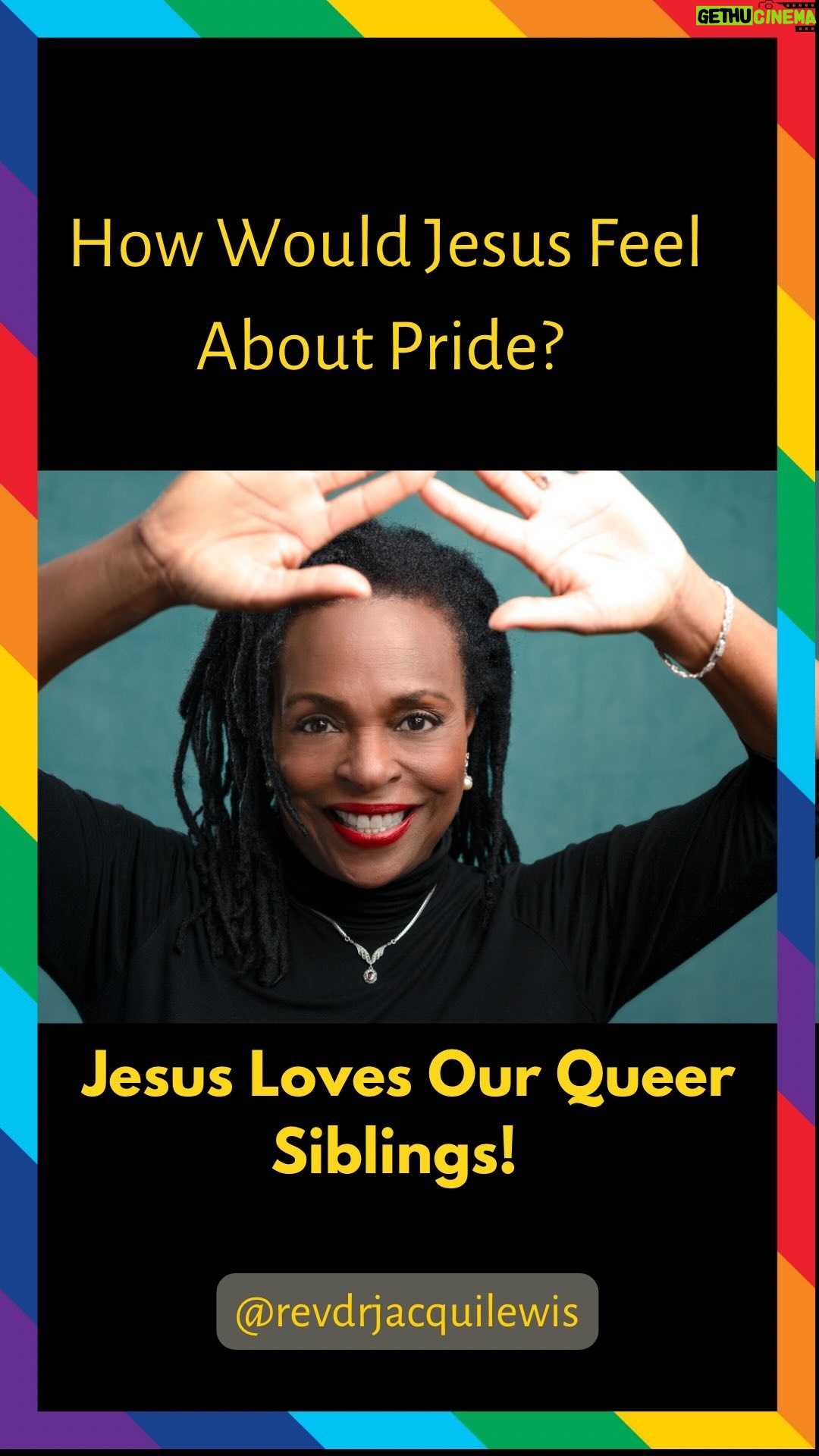 Jacqui Lewis - 3 Likes - Say it with me now: Jesus is not in the place where the Bible is used to beat queer people! 🌈♥️🏳️⚧️
That’s it. That’s the message. Happy Pride, y’all!
#FaithfullyLGBT #GodIsLove #WhatWouldJesusDo #ProgressiveChristianity #LovePeriod #revdrjacquilewis #pridemonth #Pride24
