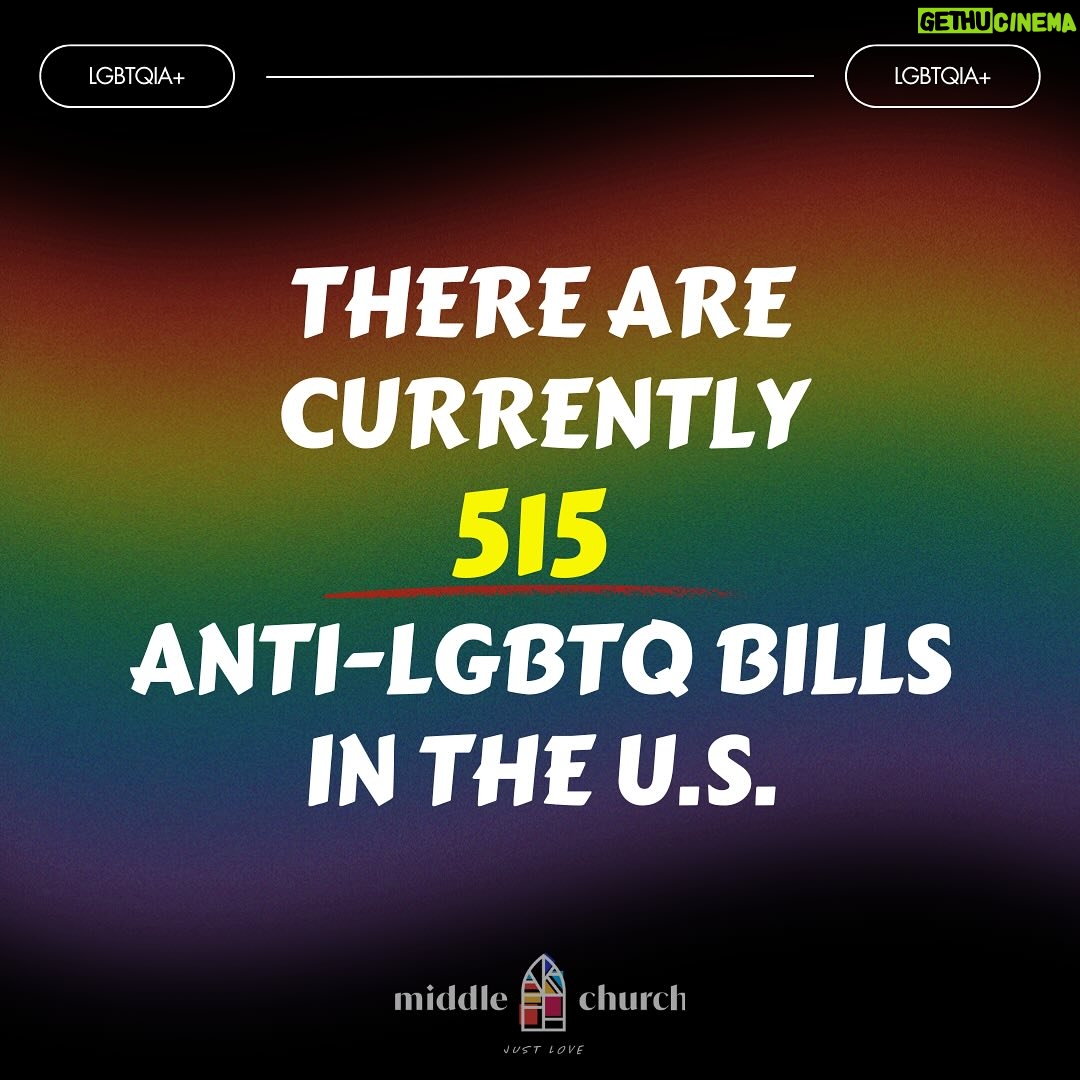 Jacqui Lewis - 616 Likes - Love is love is not enough this Pride.
We have reached a historic number of anti-LGBTQIA bills, the highest in US history, and it’s ONLY June.
Our queer & trans siblings are suffering at the hands of people in power. Gender-affirming care is being banned across the US, abortions are being banned, trans children are being outed by their teachers and school counselors, our trans siblings are dying at an alarming rate, saying love is love is not enough.
FIERCE LOVE, as our senior minister @revjacquilewis has told us, is through ACTION. It’s what we do and what we say. Check the last slide for how you can help your trans siblings, check in on them, write in to your local legislator and be a voice for them, vote for them.
They need us. ALL OF US. 🏳️⚧️🌈❤️
To our LGBTQIA siblings, here at Middle Church, we see you, we love you, and we will continue to fight for you, always.
