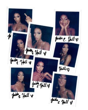 Jaida Essence Hall Instagram - Happy Friday yall!!! I’ve been waiting since my walk, but my new NYFW MERCH is out now! 

Grab my new heavy-weight oversized tee featuring real Polaroids of me backstage walking NYFW for fashion power duo @cucculellishaheen... AND each shirt comes with a FREE 4x6 photo print of me shot on 35mm film! LINK IN BIO♥️♥️♥️

PS... you can go ahead snag the ACTUAL one-of-a-kind signed polaroids too!

📸: @k_a_rst @kydigregorio 
Dress: @cucculellishaheen 
Hair: @omgeewigs