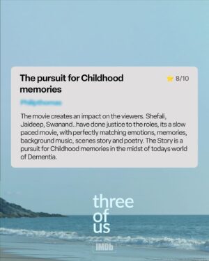 Jaideep Ahlawat Instagram - The fan reviews are in, and they are as heartfelt as Three Of Us 💛🍂

What did you think of the movie? 🤔

🎬: 
Three of Us | Netflix
