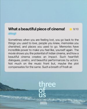 Jaideep Ahlawat Instagram - The fan reviews are in, and they are as heartfelt as Three Of Us 💛🍂

What did you think of the movie? 🤔

🎬: 
Three of Us | Netflix