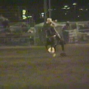 Jaime Bergman Instagram - I finally converted some of my VHS tapes to digital. This was me at age 14 riding a dragon 🐉. This mare was a handful (she behaved like a stallion), but so much fun to run and she loved her job 😆 #memories #rodeo #wbw