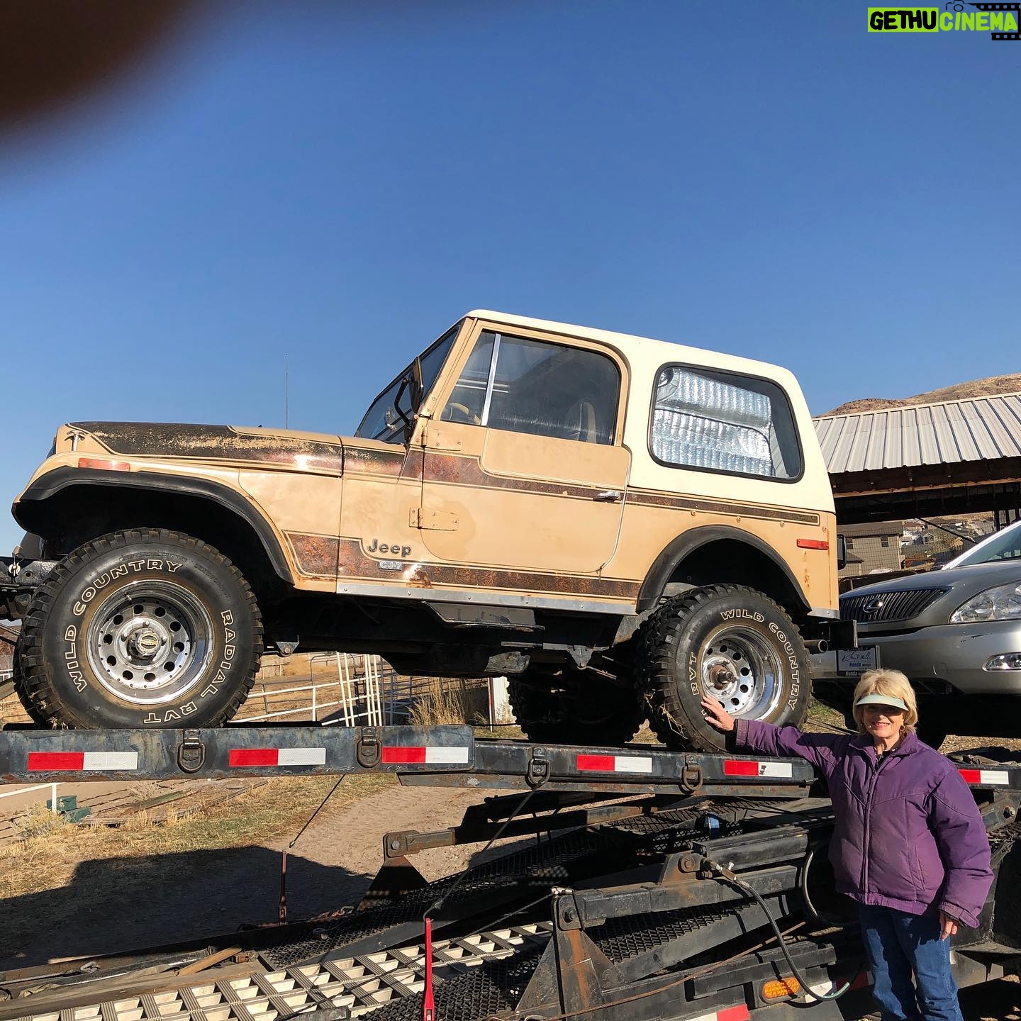 Jaime Bergman - 1.1K Likes - This 1976 CJ7 Jeep belonged to my late father. I remember off roading & exploring with him many times in this Jeep. Itās been sitting for years just rotting, but now itās on its way to me from UT to CA for some TLC. Iām so happy to keep this special memory alive, and excited to get it running and fixed up! Thank you @imdboreanaz , Mom, Ty, and Tony for making this happen. #jeep #cj7 ā¤ļø