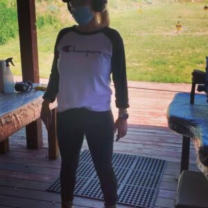 Jaime Bergman Instagram - Challenge accepted & challenge won. Sorry David, Jaden, and Bella.  Type A family 🎯 #gunrange #familyfun #safetyfirst