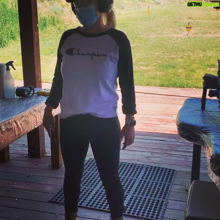 Jaime Bergman - 1.9K Likes - Challenge accepted & challenge won. Sorry David, Jaden, and Bella. Type A family šÆ #gunrange #familyfun #safetyfirst