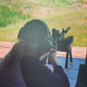 Jaime Bergman Instagram - Challenge accepted & challenge won. Sorry David, Jaden, and Bella.  Type A family 🎯 #gunrange #familyfun #safetyfirst