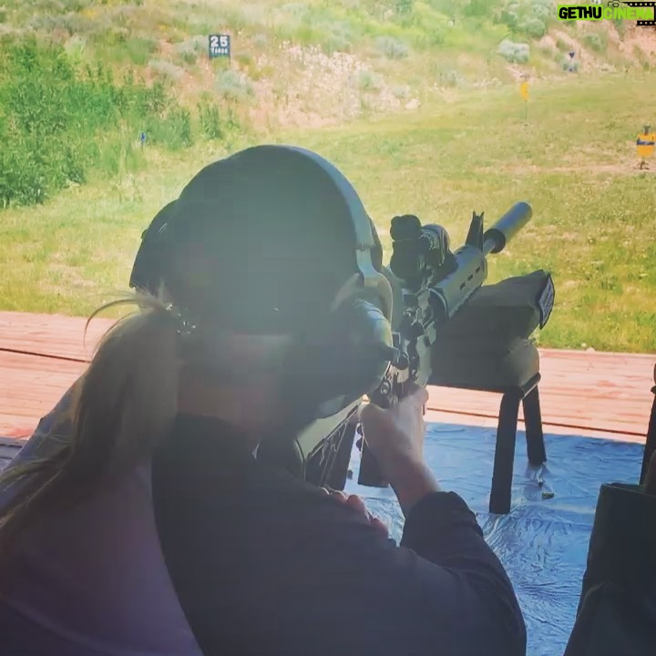 Jaime Bergman - 1.9K Likes - Challenge accepted & challenge won. Sorry David, Jaden, and Bella. Type A family šÆ #gunrange #familyfun #safetyfirst