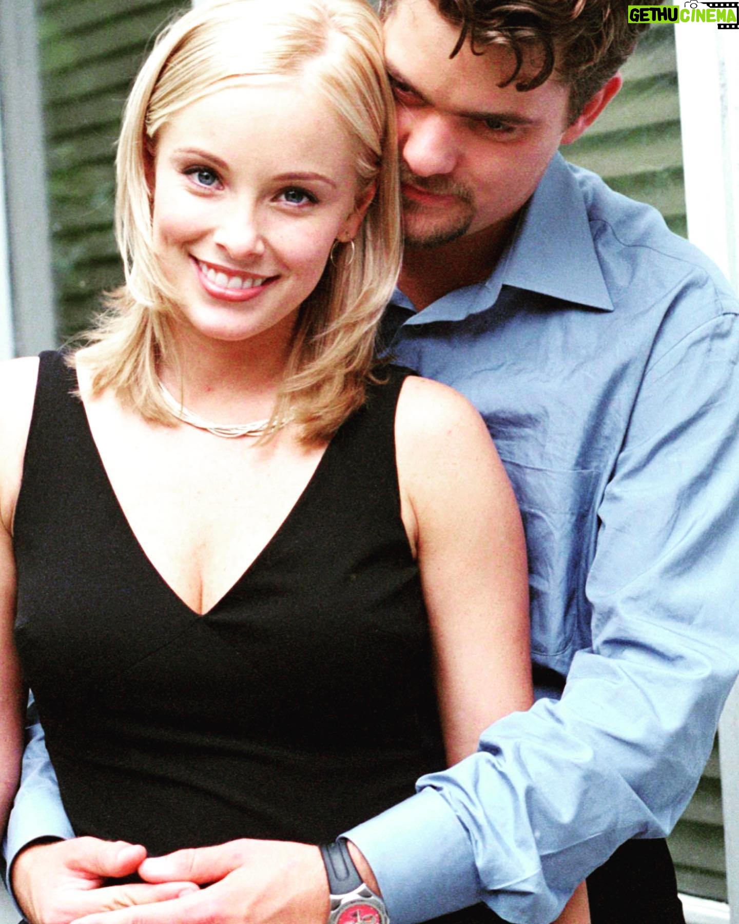 Jaime Bergman - 2.5K Likes - Way back Wednesday. Shooting Dawsonās Creek shortly after Jaden was born. Why canāt I remember taking photo number 2?! #wbw #dawsonscreekfans