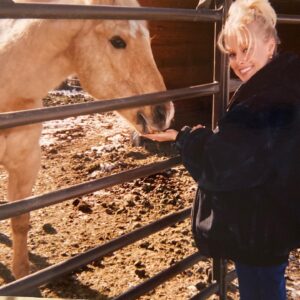 Jaime Bergman Instagram - We were both naturally blonde 👱‍♀️👱‍♂️. This guy will always be in my heart.  I miss you  3rd pick was my backyard growing up.  #fbf #dayofthehorse #nationaldayofthehorse