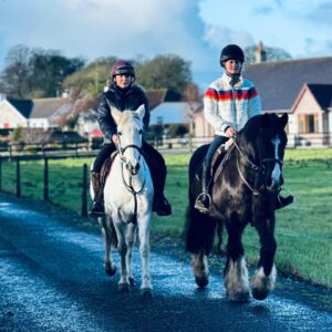 Jaime Bergman Instagram - Ireland you have my heart 💚 thank you @clarinaequestrian for an unforgettable day of riding.  My posting trot 🤷‍♀️ Bella”s jumping 🙌. Until next time… #equestrainlife