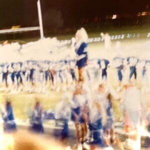 Jaime Bergman Instagram - Shout out to all the cheerleaders cheering today! The second pic of me standing on someone’s shoulders is blurry, but it’s all I got... life without cell phones 📣 #superbowl #cheer #throwback #cheerleading #binghamhighschool #statechamps