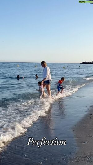 Jake Graf Instagram - Finding their feet, finding their joy, finding their independence.❤️

Our two couldn't be more different, but whoever they turn out to be, they'll be loved, accepted and supported, without exception.😊

Blissful evenings on the beach are the highlight of every day.🙏🏼

#sunset #beach #family #summer #spain #beautiful #mum #baby #travel