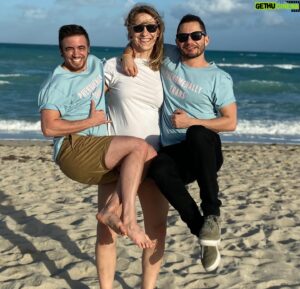 Jake Graf Instagram - This week 4 years ago, Jake and I were on our Babymoon in Miami, enjoying a brief last break together as a twosome, while we waited for our Millie to arrive.

I was very ill for the first few days, unaware of why I couldn't taste or smell anything, and we watched as the world began to shut down around us. 

Jake and I got back on one of the last flights home from the US, arriving in Ireland soon after as travel bans came in, getting to Belfast many weeks ahead of Millie's birth, but grateful to be there. 

So much has happened in 4 years, but that last week with friends in the sun, awaiting our daughter's birth before the world imploded, will always remain etched in my memory. 

#sun #miami #couple #holiday #babymoon #lgbt #trans #family