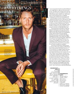 Jake McDorman Instagram - Interview for the next issue of @modluxdallas 
Photo by the wonderful @catielaffoon 📸