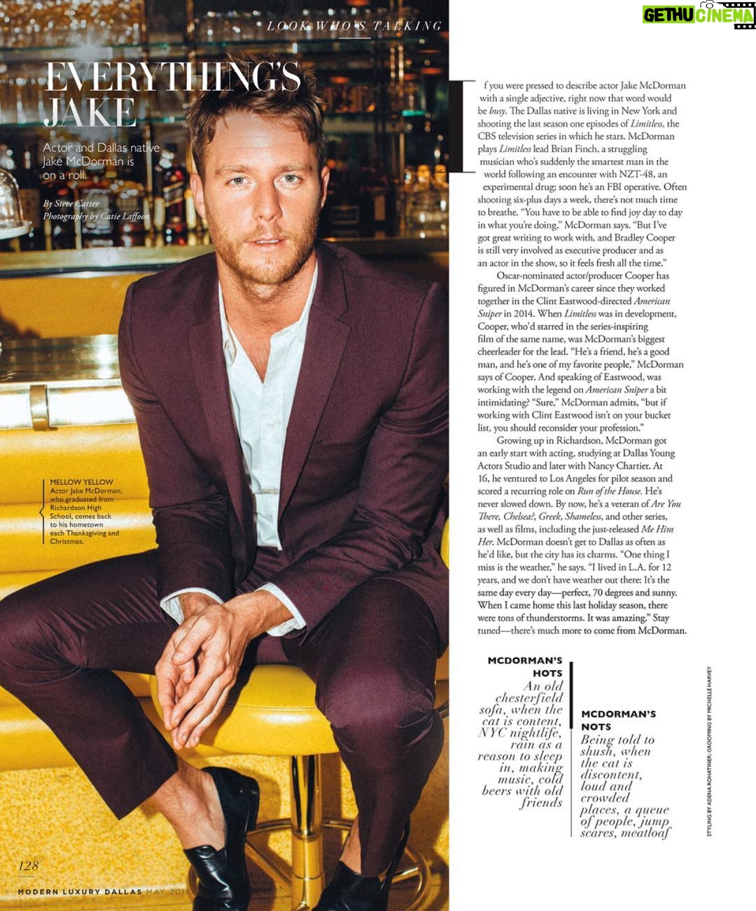 Jake McDorman - 9.5K Likes - Interview for the next issue of @modluxdallas
Photo by the wonderful @catielaffoon 📸