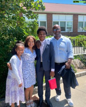 Jamaal Bowman Instagram - Congratulations to my guy Marcel looking sharp and clean in his suit. On his way to high school y’all! Show him some love! ✊🏿❤️💪🏿🙏🏿❤️‍🔥