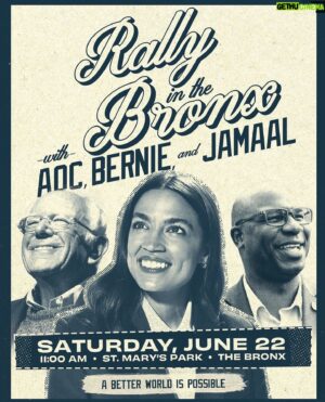 Jamaal Bowman Instagram - Working people everywhere are rising up!

Join me @AOC, and @BernieSanders in the Bronx this Saturday as we fight back against corporate interests trying to buy our communities. It’s the many vs the money and on June 25th we’re going to prove that the people will always win! 💪🏿

RSVP at the link in my bio 🔗