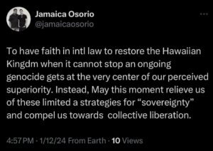 Jamaica Heolimeleikalani Osorio Instagram - Free Palestine forever 
&free Hawai’i from these Eurocentric dreams