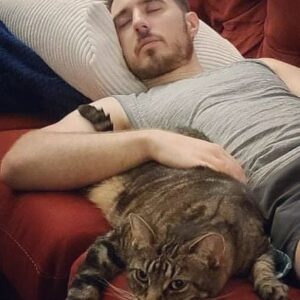 James A. Janisse Instagram - Caught me couch nappin with my baby cat
