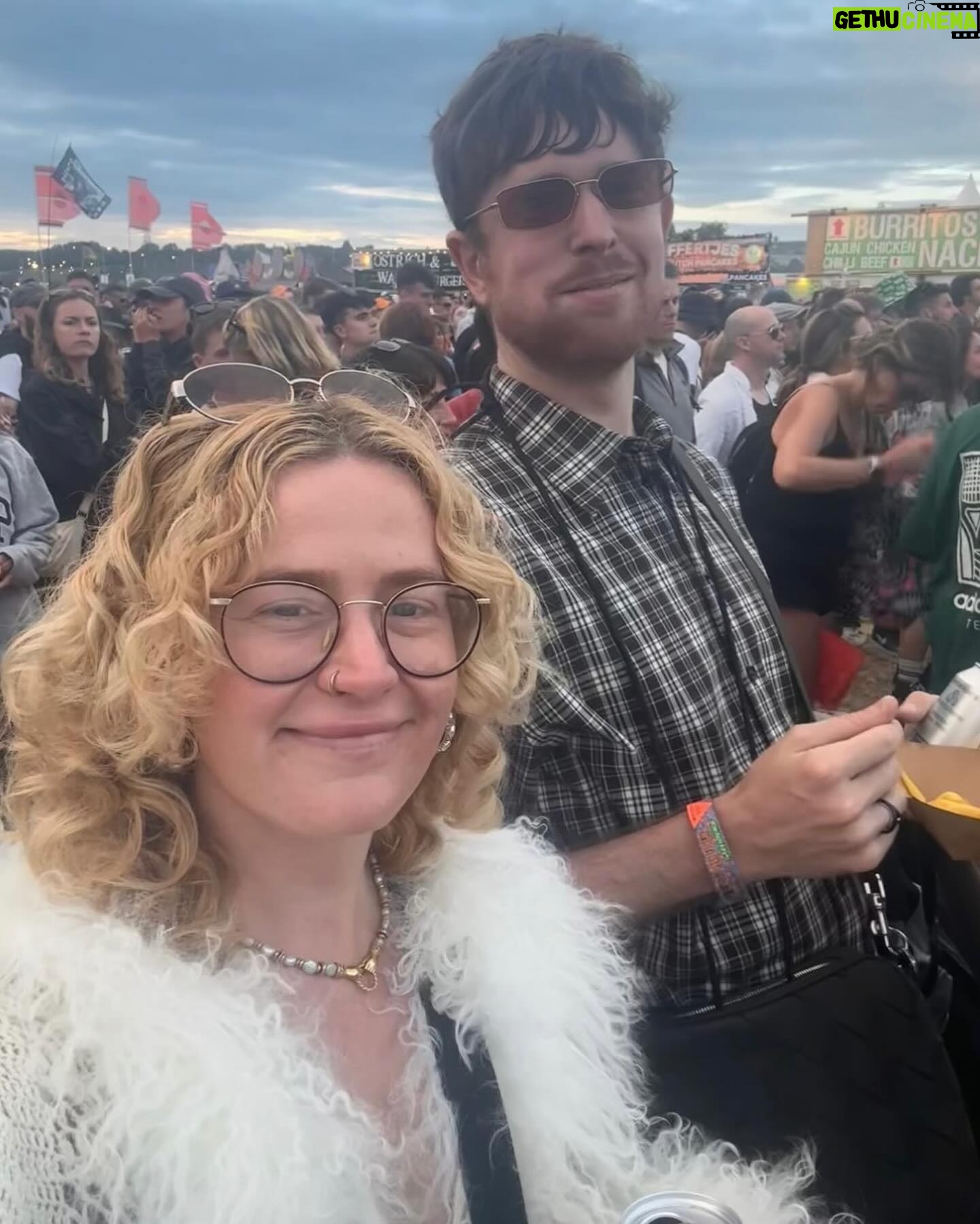 James Blake - 27.3K Likes - Glastonbury you were beautiful. My favorite show in a LONG time. Love to everyone who came to see us in a packed out Woodsies tent, and also the iPlayer contingent 😘
1. @prada
2. The first singalong of many
3. I stand up now - I’m as surprised as you are
4. @santandave popping out with us at Glastonbury like the legend he is
5. My love
6. Watching the genius of Mike Skinner with @disgracecampbell , halloumi-in-cheek
7. Pre-show luck wish
8. Thrown Around
9. The goal that saved the day #thrownaround
10. At the end of the day it’s just us @mrassister @airheadmusic
📷 @joshinfilm
