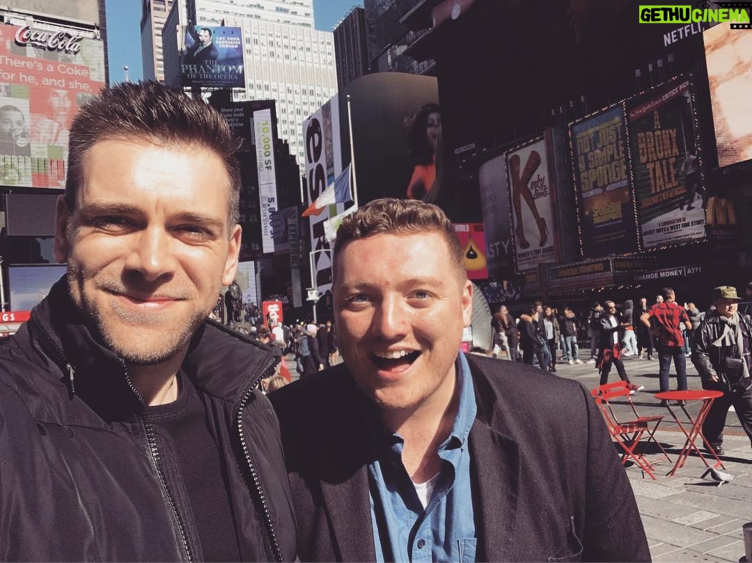 James Cooper - 3.7K Likes - Been here 10 minutes and we’re already being extra in Times Square