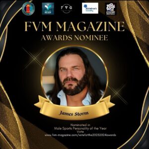 James Cox Instagram - Big thank you to  @fvmmagazine1 and the UK 🇬🇧 

You can now Vote for the Inspirational @jamesstormbrand in the FVM Magazine Awards in the Best Male Sports Personality of the Year Categories to Vote it costs £1 that will be donated to support the #help4homlessveterans
Charity in the UK supporting
#homlessveterans
https://www.fvm-magazine.com/votefotthe20232024awards