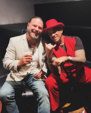 James Cox Instagram - Name this tag team….. 

You had to have been here. Great seeing my man and catching up with the godfather In Glasgow. 

#travel #wwe #friends