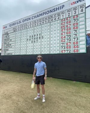 James Ford Instagram - Watching “Cashmere” Keith tee off at the US Open. Happy Father’s Day from Lionel Ritchie’s House at the 4th hole ⛳️ !