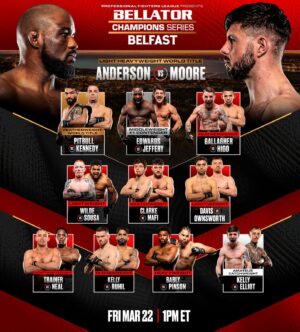 James Gallagher Instagram - 𝙁𝙄𝙂𝙃𝙏 𝘿𝘼𝙔! 🫵

#BellatorBelfast comes to you live tonight, with TWO title fights, a #1 Contender Matchup and ELEVEN fights in total.

Don’t miss it! Check bellator.com/watch for your local broadcaster. 

Who are you tuning in to watch? 🤔👇

#BellatorBelfast | TODAY 1PM ET / 5PM GMT | SSE Arena, Belfast 🎟️ On Sale NOW. Link in bio