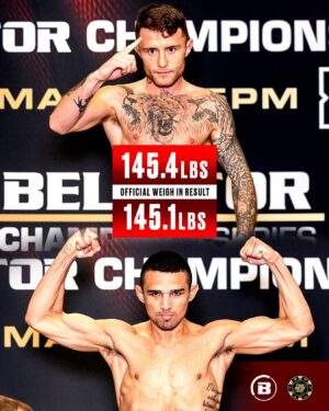 James Gallagher Instagram - GRUDGE MATCH. 😤

James Gallagher - 145.4lbs ⚖️
Leandro Higo - 145.1lbs ⚖️

Presented by @ThatPrizeGuy 🤝

#BellatorBelfast | TOMORROW 1PM ET | SSE Arena, Belfast 🎟️ On Sale NOW. Link in bio