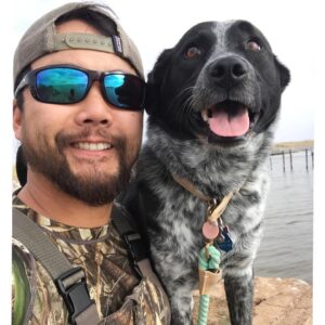 James Huling Instagram - The world would be a nicer place if everyone had the ability to love unconditionally as a dog. Like if you agree. .
.
.
.
.
.

#mansbestfriend 
#texasblueheelers 
#bibs 
#loyal 
#camo 
#outdoors 
#selfie 
#sadie
#costadelmarsunglasses 
#costadelmar