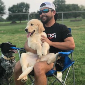 James Huling Instagram - “A dog will teach you unconditional love”. (Double Tap if you love Puppies)
Little Ball of Fur. 💕
Meet Macie.
.
.
.
.
.
.
#dogsofinstagram 
#goldenretriever
#goodenretrieverpuppy 
#dogstagram 
#cutestgoldens 
#speechless 
#sadie
#puppylove 
#puppy
#costadelmarsunglasses 
#costadelmar