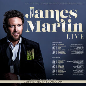 James Martin Instagram - Following four sell-out tours (!), I’m so excited to announce James Martin Live will visit 20 amazing venues across England, Scotland and Wales in 2025. I’m going to be cooking live on stage and hopefully you’ll pick up some tips to take to your own kitchen but above all else, let’s get together and have a laugh! Tickets are on sale at 10am on Friday. Sign up for exclusive pre-sale access from 10am Thursday at the link in my story and bio!