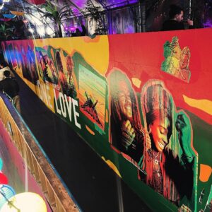 James Norton Instagram - Fantastic event @popbrixton to celebrate the release of @onelovemovie. An immersive experience all about Bob Marley, his music and message (on for the next 4 days) put together by the superb @weareparable team 🙌 🔥

Thank you @nanushka and @walesbonner for helping me feel oh so chic ❤️