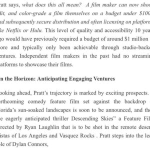 James Pratt Instagram - Thank you StephiLaReine Magazine for the article talking about the changes in Hollywood and how rare cinema experiences are now that so many people watch movies on streamers.