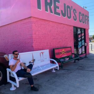 James Ransone Instagram - So before this place became the indelible @officialdannytrejo ‘s it was called donut time. 5 years ago I shot a movie here called tangerine with a skeleton crew of 5 people. The budget was so small they couldn’t even close it down for us to have the location outright so customers would literally come in and ruin takes. I think I made a grand total of $100 for it. It’s totally wild that today I’m involved in this juggernaut of a franchise that comes out in a couple days (and btw I never imagined that I’d work on something so beloved in pop culture). While I was sitting here I was reminded how massive of an undertaking it is to make a movie. Any movie. And while it was so much fun to get to go to work with all the other actors every day this post is a thank you to the crew. They’re the unsung heroes that entertain you. The actors have the easy job. We also get all the glory- but without the rest of the people who help put it together- from makeup to electric to hair to the carpenters to the set painters to the accountants, even the pa’s that bring jerks like me coffee, it’d be just be a bunch of people standing in a room talking about themselves. They too are away from their families working long nights in the same uncomfortable (it’s not that bad) settings as we are but they get none of the glory. SO if you’re going to see @itmovieofficial the next few weeks try to remind yourself just of how many 1000’s of hours of sweat and love were put into this thing so all of us could be entertained for a couple hours. The craftsmanship on this one in particular is incredible. Also remember - like everything else - it was a group effort and none of it works if we ALL aren’t in it together!