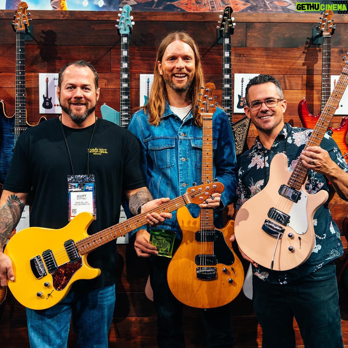 James Valentine - 4.7K Likes - GREETINGS FROM NAMM ! NEW COLORS FOR 2020 ! TV YELLOW, CLASSIC NATURAL, SHELL PINK ! Thanks @music_man @ernieball for including me in the family. #valentineguitar