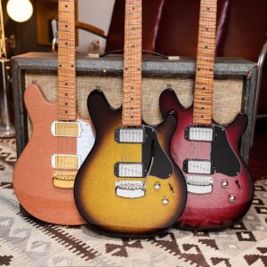 James Valentine Instagram - Excited for 2021 Valentine new colors!! Champagne Sparkle, Tobacco Sparkle, Maroon Burst Sparkle. ✨ Check them out on our tour right now! Go to music-man.com for more info!