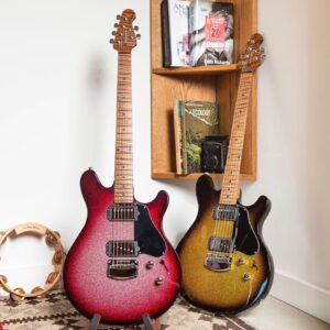 James Valentine Instagram - Excited for 2021 Valentine new colors!! Champagne Sparkle, Tobacco Sparkle, Maroon Burst Sparkle. ✨ Check them out on our tour right now! Go to music-man.com for more info!