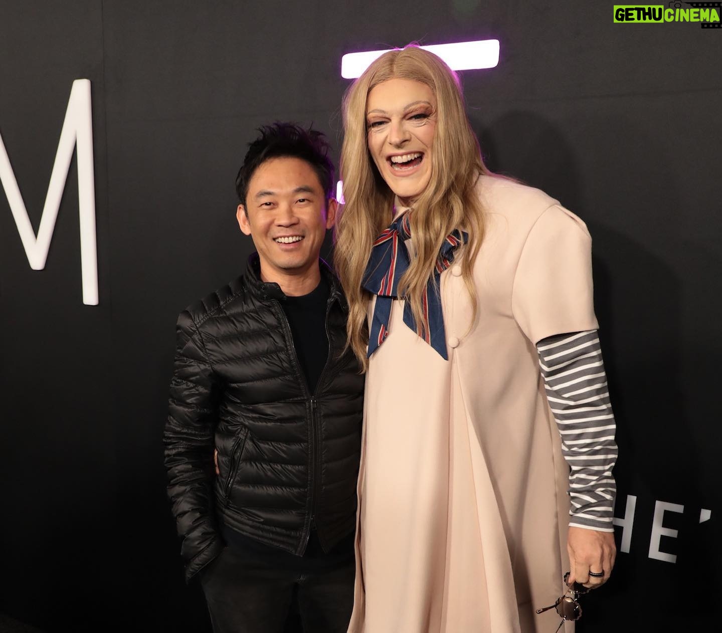 James Wan - 26.4K Likes - What a fun and amazing #M3GAN premiere last night and day of press!! Movie played so well. Can’t wait for you all to see this film - in theaters Jan 6th!
@meetM3GAN
@akelacooper
@aw
@violetmcgraw
@ronnychieng
@brianjordanalvarez
@itsjasonblum
@jennadavis
@blumhouse
@atomicmonster
@universalpictures